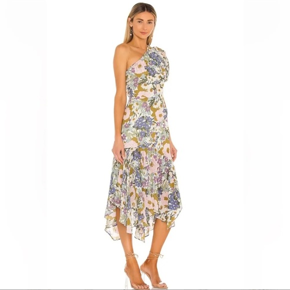 ASTR the label Santorini one shoulder floral midi dress - Picture 1 of 4
